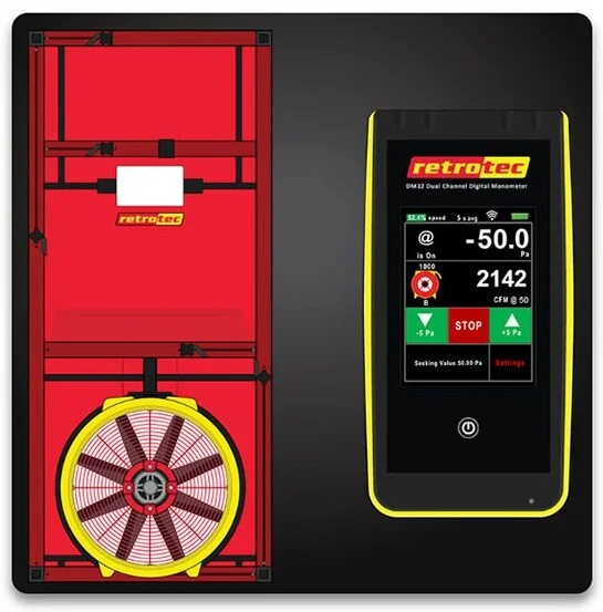 Blower Door and Gauge Gauge with Blower Door